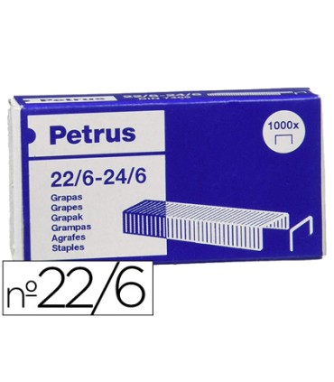 Grapas petrus nº 22 6 galvanizada caja de 1000 unidades